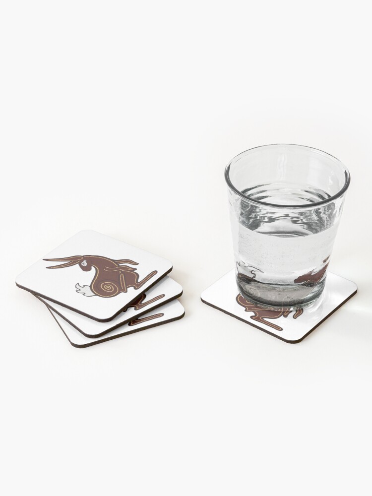 Alternate view of El-Ahrairah, Prince of the Rabbits - Watership Down Fan Art Coasters (Set of 4)