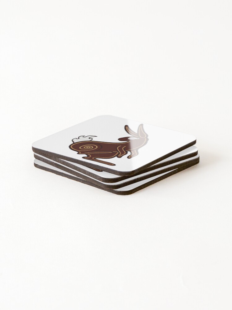 Alternate view of El-Ahrairah, Prince of the Rabbits - Watership Down Fan Art Coasters (Set of 4)