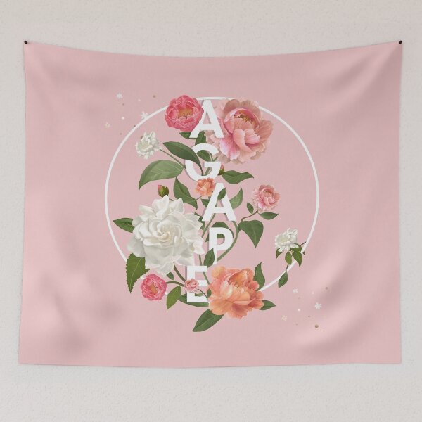 Item preview, AGAPE Pink Floral designed and sold by KA DESIGNS.