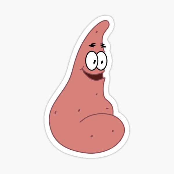 patrick-with-no-arms-or-legs-sticker-for-sale-by-yellowwpaint-redbubble