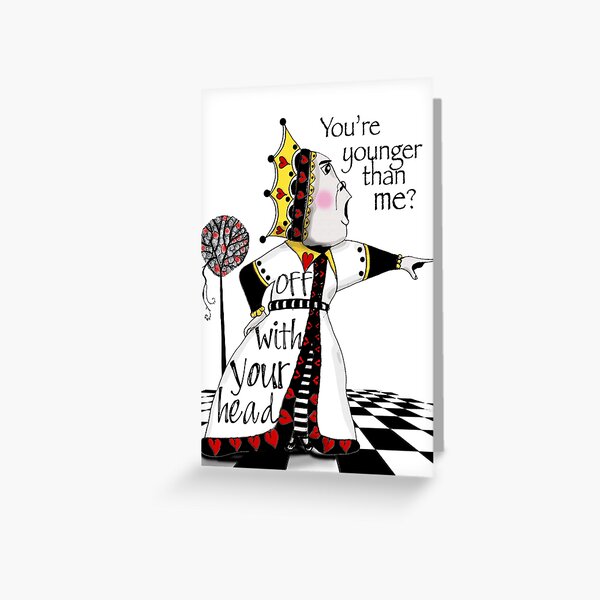 Off With Your Head Greeting Card By Dishmoptop Redbubble