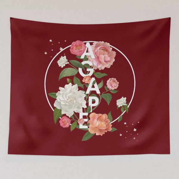 Item preview, AGAPE Red Floral designed and sold by KA DESIGNS.