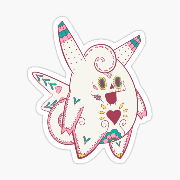 Clefable Pokemuerto | Pokemon & Day of The Dead Mashup Sticker