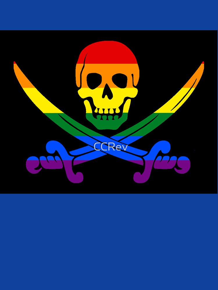 Rainbow Jolly Roger Pirate LGBT Pride Te T-Shirt - TeeHex