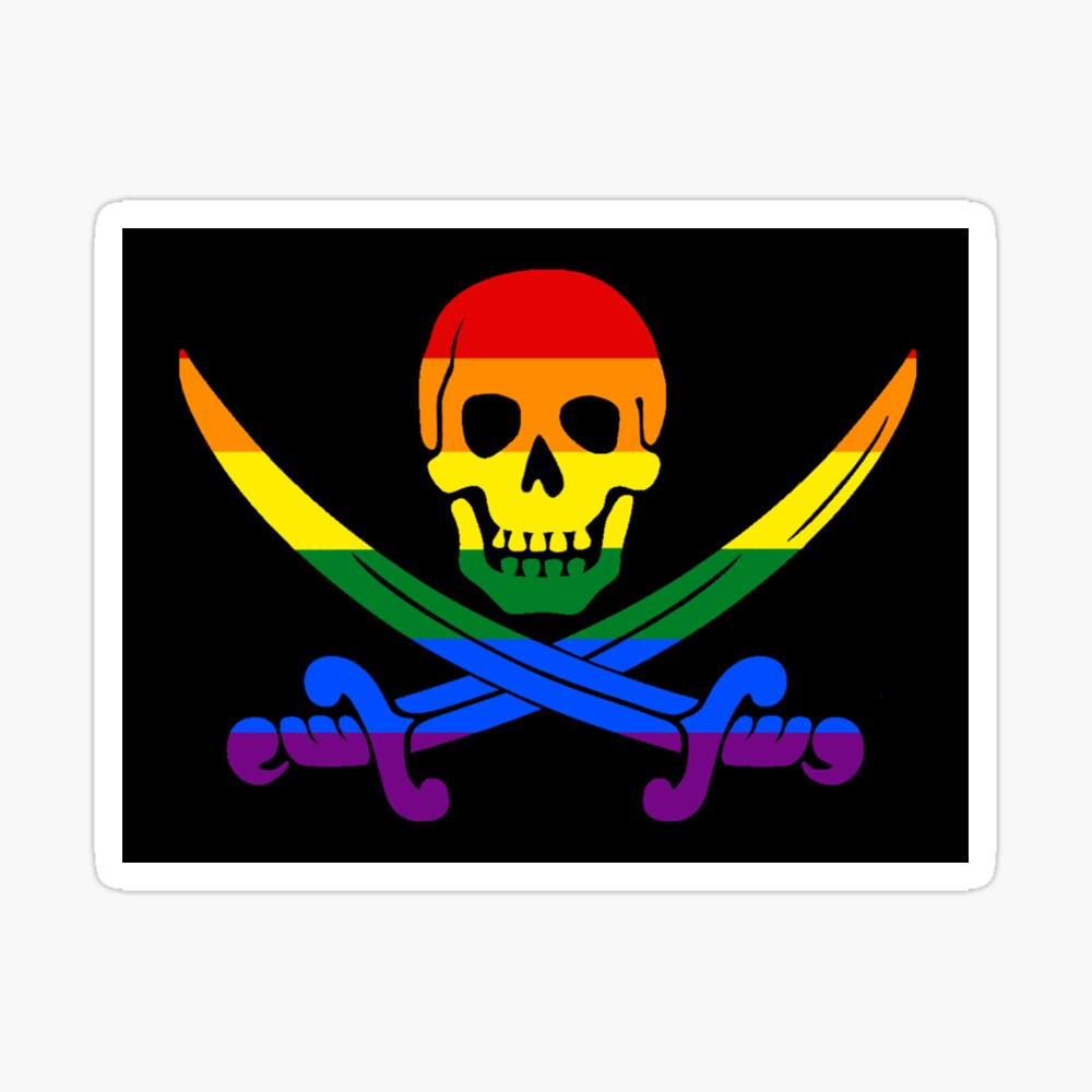 Rainbow Jolly Roger Pirate LGBT Pride Te T-Shirt - TeeHex