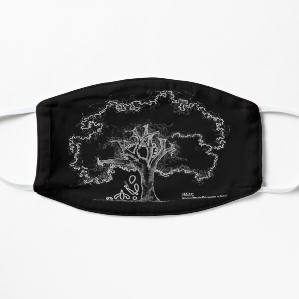 BlackWhiteandMax Wednesdays Tree Flat Mask