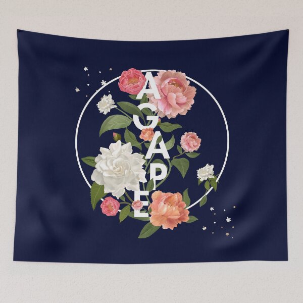 Item preview, AGAPE Blue Floral designed and sold by KA DESIGNS.