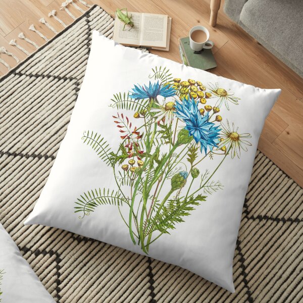Wildflowers & Gardenflowers Floor Pillow