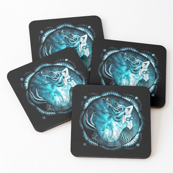 Item preview, Mermaid Mandala - Blue Grunge designed and sold by serenaking.