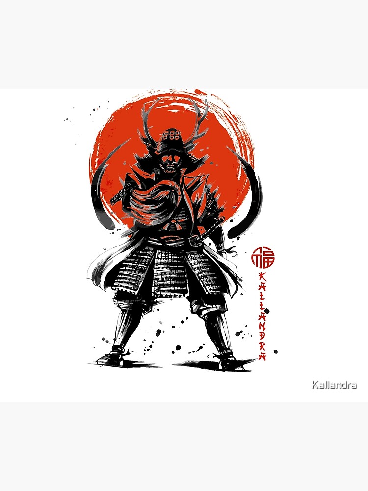 illustration vector graphic of Samurai training at night on a full