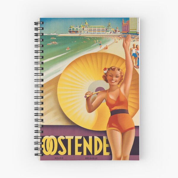 Item preview, Ostende vintage travel poster designed and sold by stickart-marek.