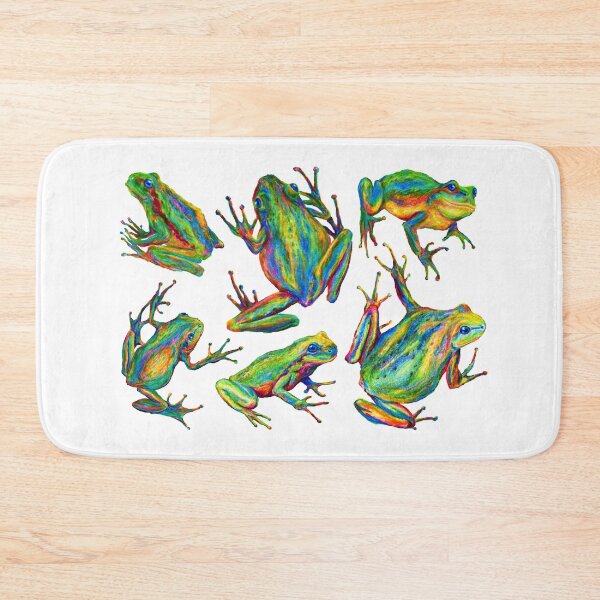 Item preview, Rainbow Frogs Pattern (white) designed and sold by Anna Kindt.