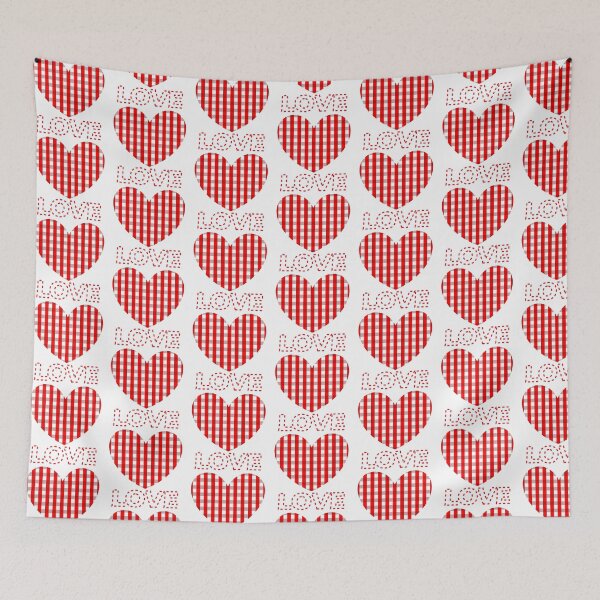 Item preview, Love love heart checkered designed and sold by ChrissiCreation.