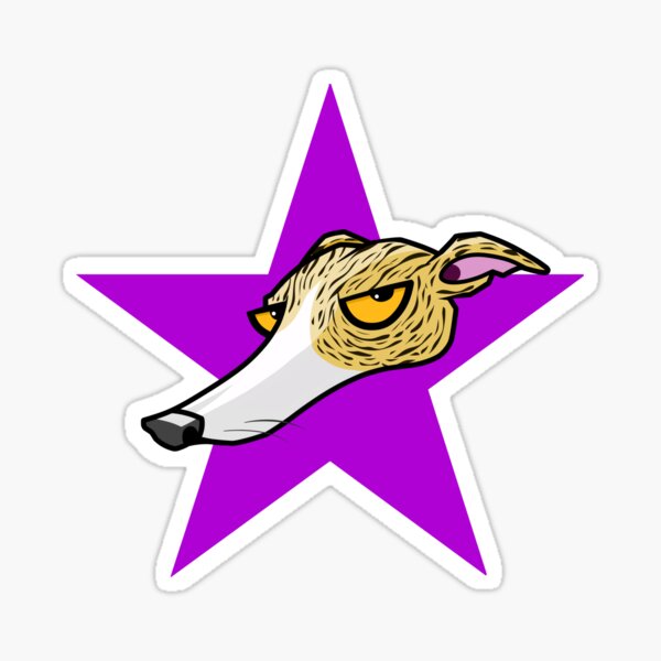 White Fawn Brindle Star Sticker