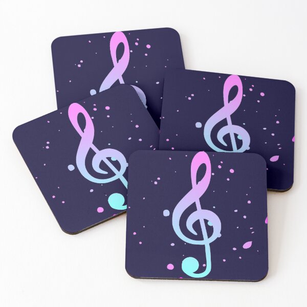 Item preview, Clef pink purple turquoise designed and sold by ChrissiCreation.
