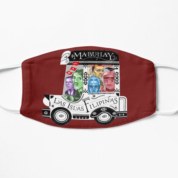 jeepney full of philippine national heroes illustration by robert alejandro Mask