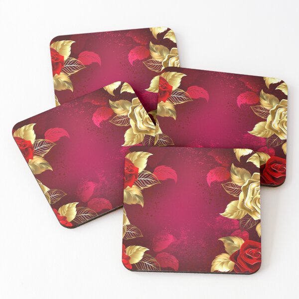 Item preview, Red Background with Jewelry Roses designed and sold by Blackmoon9.