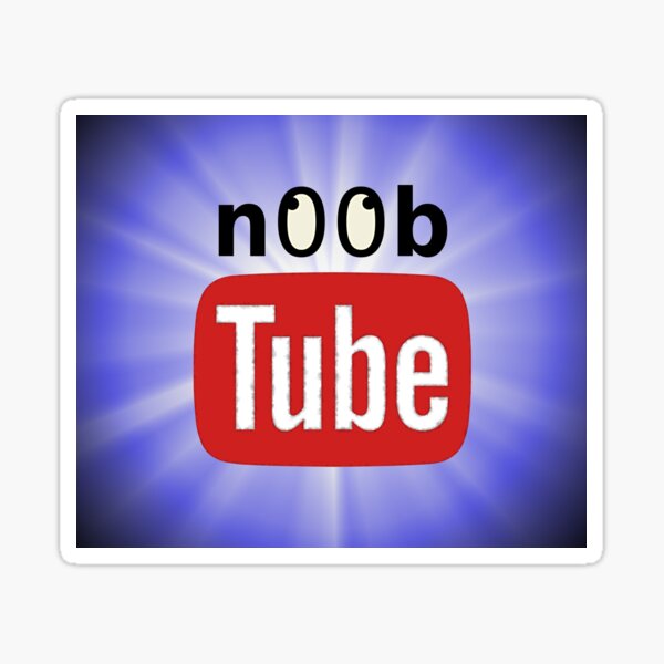 Noob Tube Stickers Redbubble - n00b tube roblox