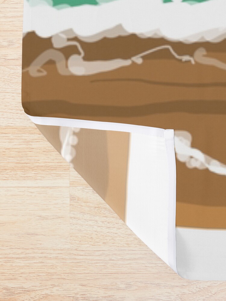 Alternate view of Running in the Sea Shower Curtain