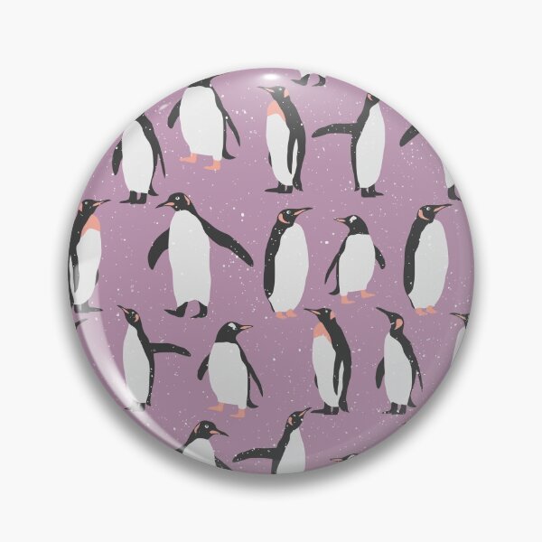 Item preview, Happy Penguins and Snow on a purple background designed and sold by headpossum.