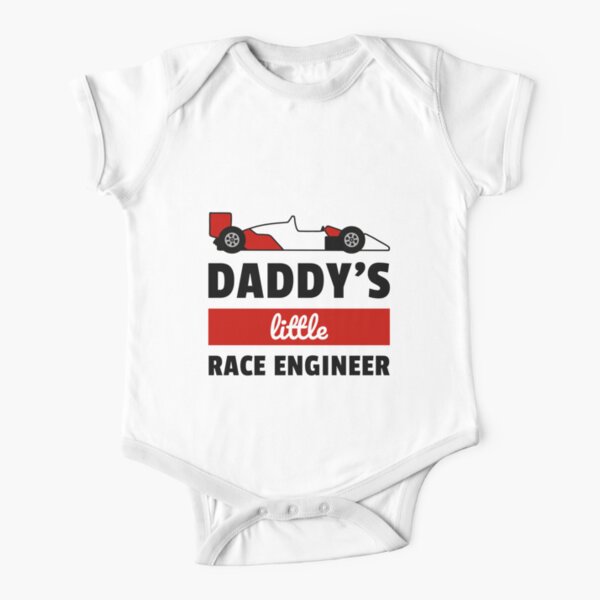 Matching Shirt for F1 Fans - little race engineer Short Sleeve Baby One-Piece