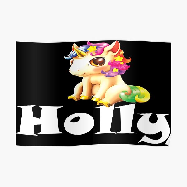 Holly Unicorn Poster