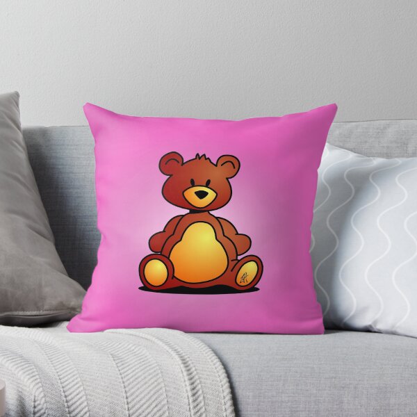 Cuddly Teddy Bear Throw Pillow