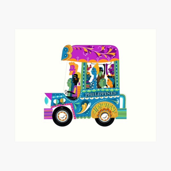 Mabuhay jeepney illustration by robert alejandro Art Print