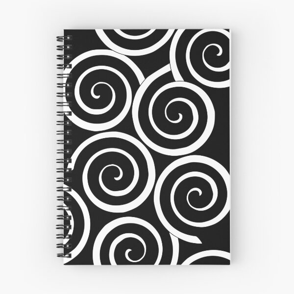 Item preview, Black and white scattered spiral pattern designed and sold by nutmegfairy.