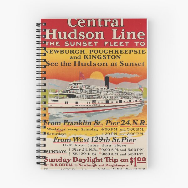 Item preview, Central Hudson Line vintage travel poster designed and sold by stickart-marek.