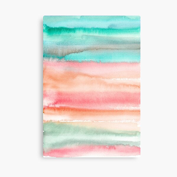 Gradient Watercolor Green Red Canvas Print
