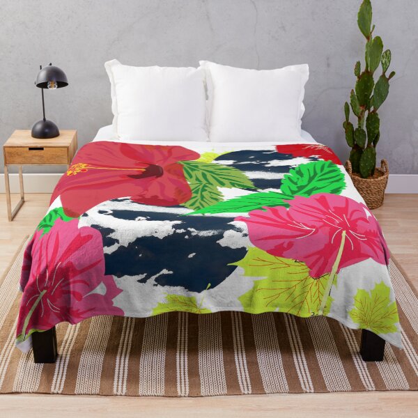 Item preview, Hibiscus rosa-sinensis Flowers repeat pattern artwork designed and sold by SueSakpal.
