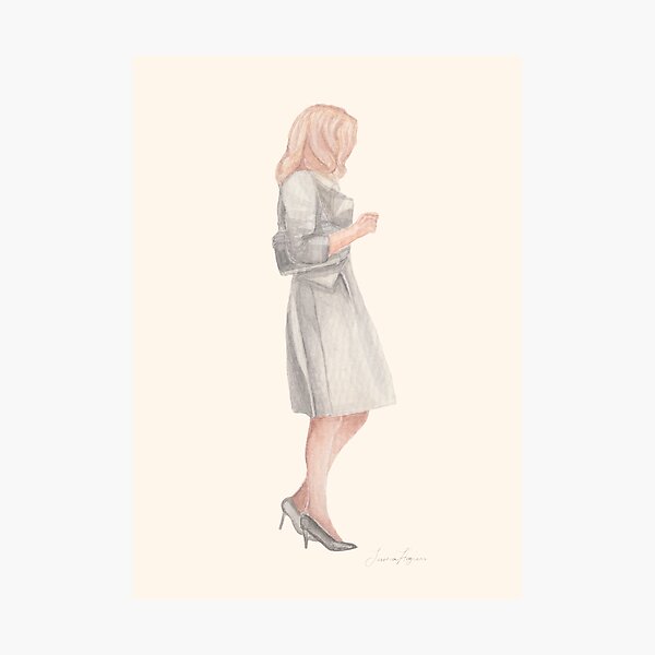 A Streetcar Named Desire National Theatre Blanche DuBois Gillian Anderson Watercolour Painting Photographic Print