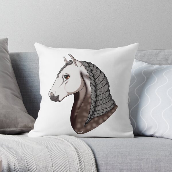 Dapple Grey Andalusian Throw Pillow