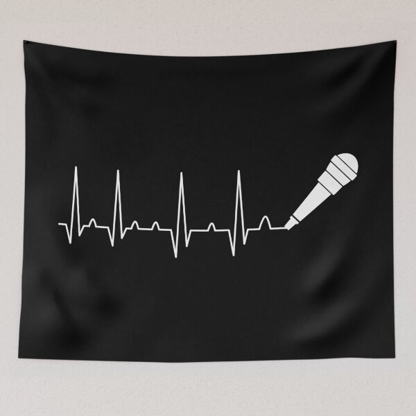 Item preview, Microphone Heartbeat Singing Karaoke Music Lover Gift designed and sold by haselshirt.