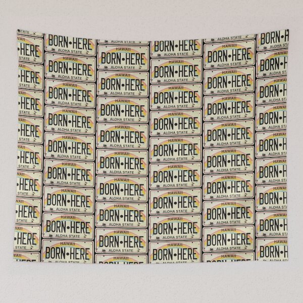 Item preview, Vintage Hawaii License Plate Born Here designed and sold by northshoresign.