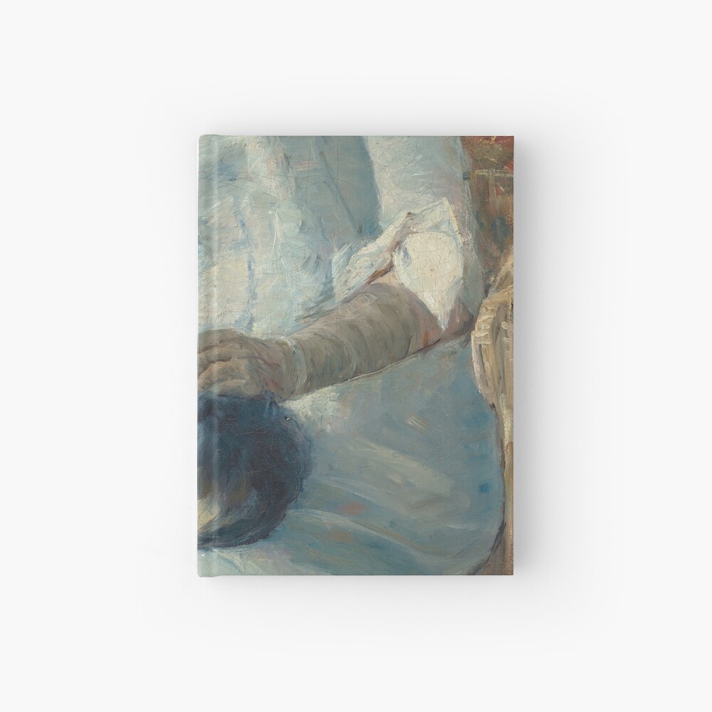 Young Girl at a Window With Dog Oil Painting by Mary Stevenson Cassatt Hardcover Journal
