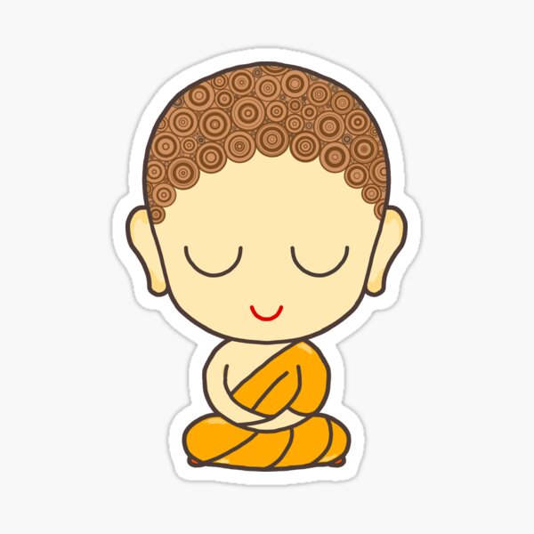 Baby Buddha Zen Meditation Hippie Spiritual Sticker - Psychonautica