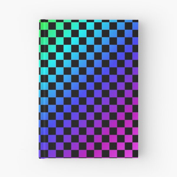 Item preview, Checkerboard pattern rainbow colors colorful black designed and sold by ChrissiCreation.