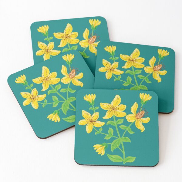 Item preview, St. John's Wort Flowers - Yellow Floral Artwork designed and sold by Thordur Sturluson.