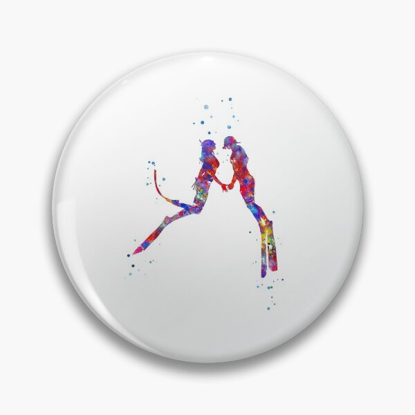 Item preview, Scuba divers, scuba couple, scuba divers couple designed and sold by Rosaliartbook.