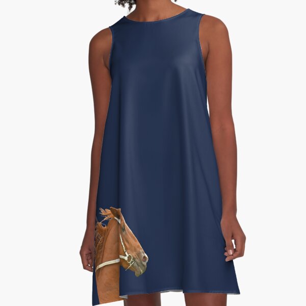 Horse racing action 6 A-Line Dress