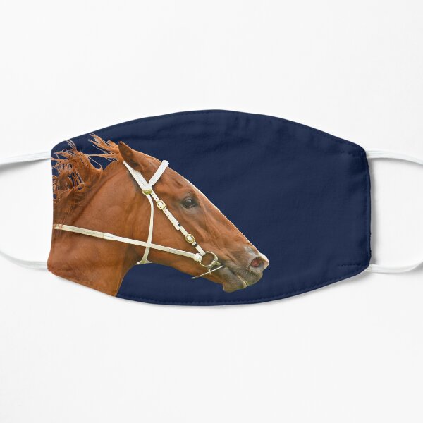 Horse racing action 6 Flat Mask