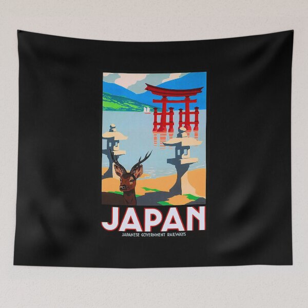 Item preview, Japan Vintage Travel poster! designed and sold by DoodleDashCollective.