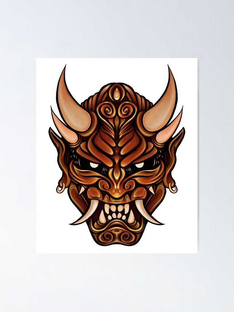 Oni Wall Head, Japanese Demon, Yokai, Japanese Decoration 