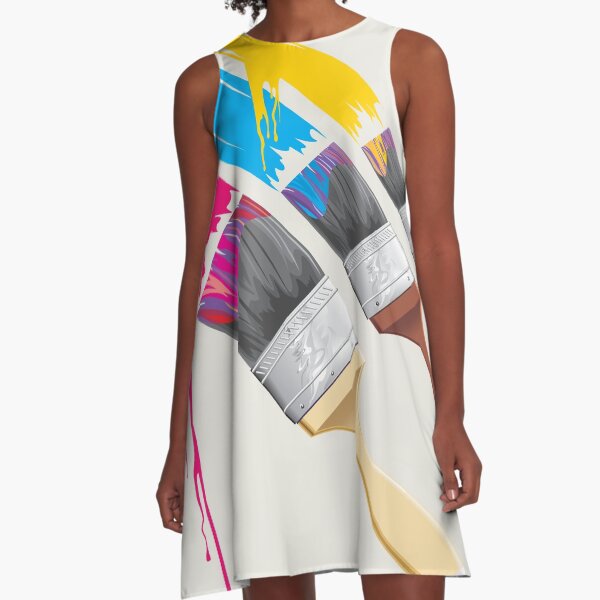 Paint Brush A-Line Dress