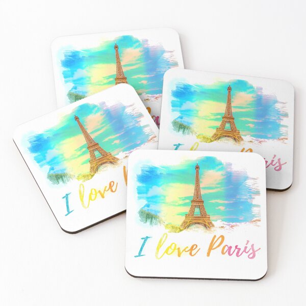 Aperçu de l'œuvre J'aime Paris aquarelle France Souvenir cadeau T-shirt rétro créée et vendue par reddrive88.