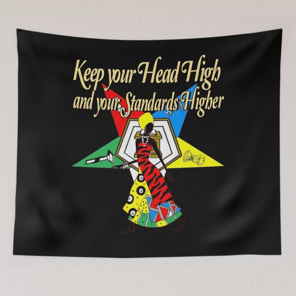 Item preview, OES Style Order Of The Eastern Star Logo Sistar Keep Your Head High designed and sold by TopTeeShop.