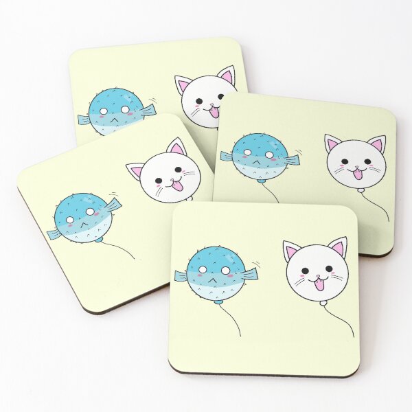 Item preview, Kitten who wants to hug the puffer fish designed and sold by Hitsill.
