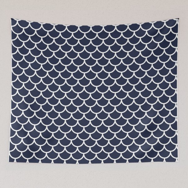 Item preview, Navy fishscales designed and sold by thelustrous.